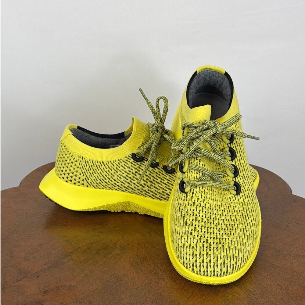 NIB Allbirds Yellow Black Tie Tree Dasher Tennis Shoes Size 10.5 Made in Vietnam
